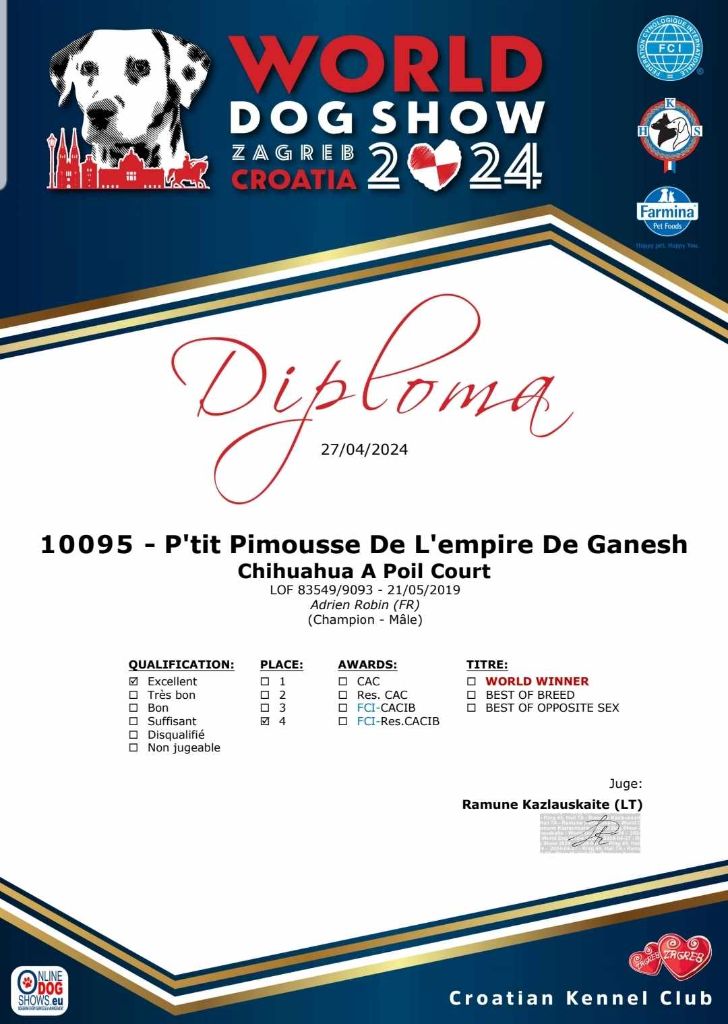 CH. P'tit pimousse De L'empire De Ganesh